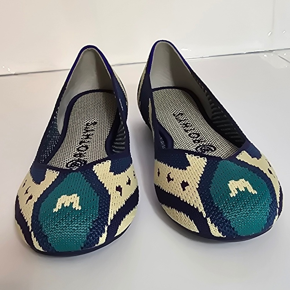 Rothy's The Flat Shoes Moroccan Blue Knit Women's Size 6 New RETIRED RARE - Picture 4 of 10